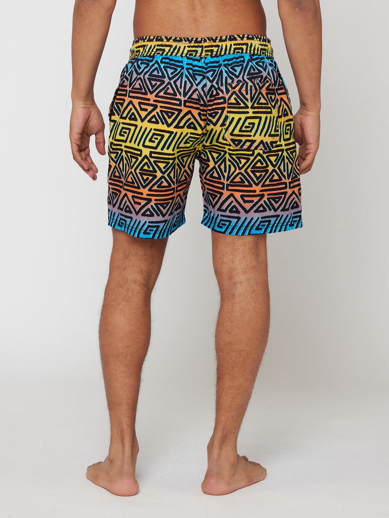 Patterned Swim Trunks