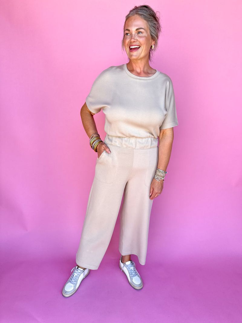 Wide-Leg Jumpsuit with Espadrilles