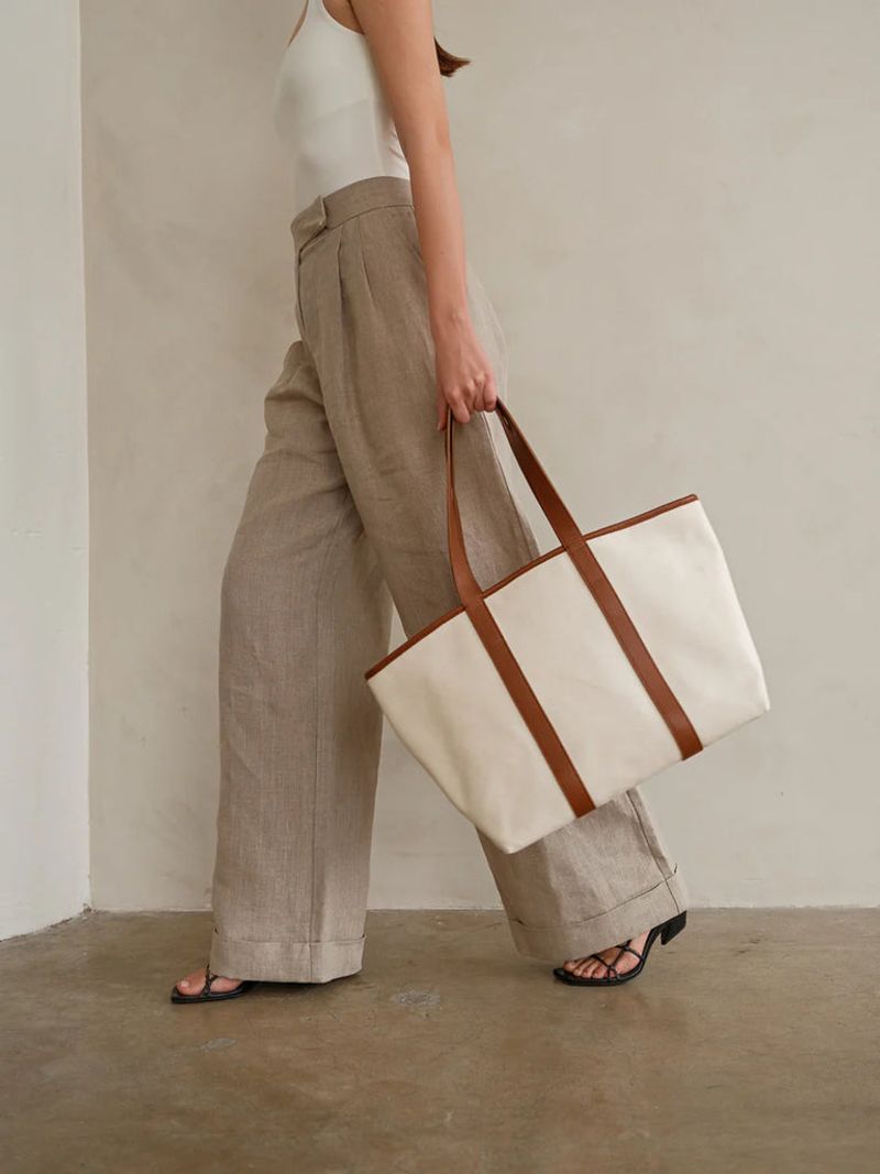 Structured Canvas Tote