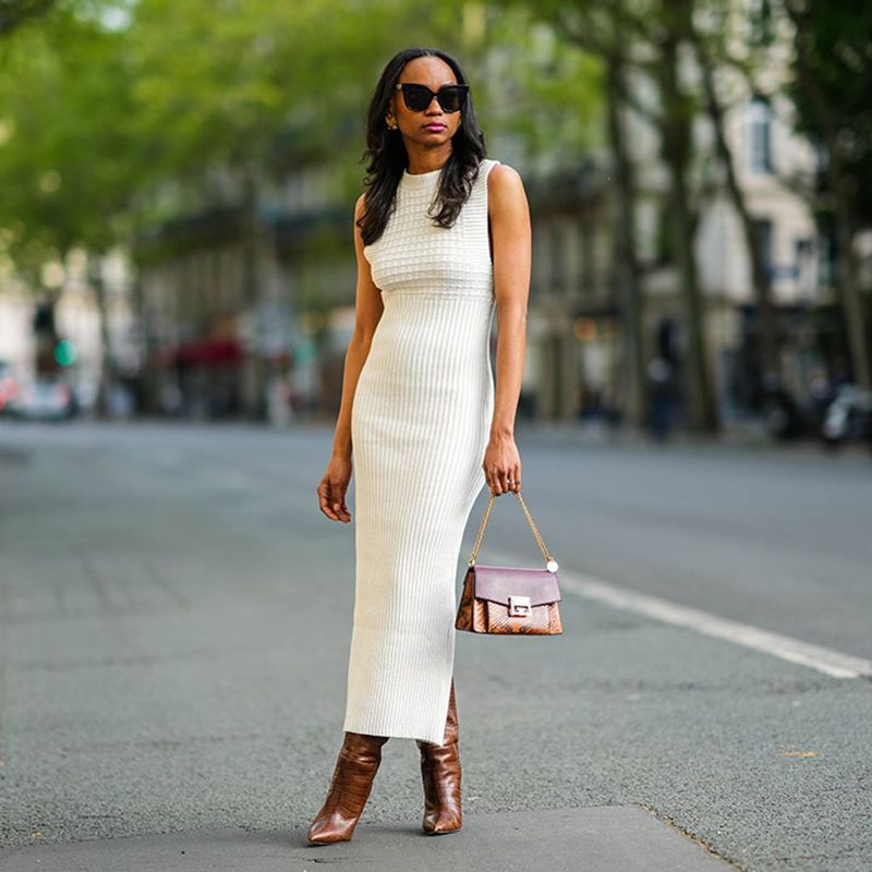 Ribbed Tank Dress & Chunky Sandals