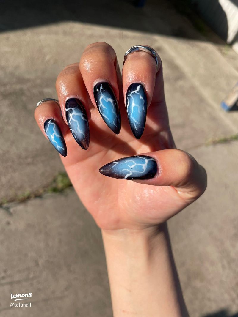 Electric Blue Lightnin' Bolts