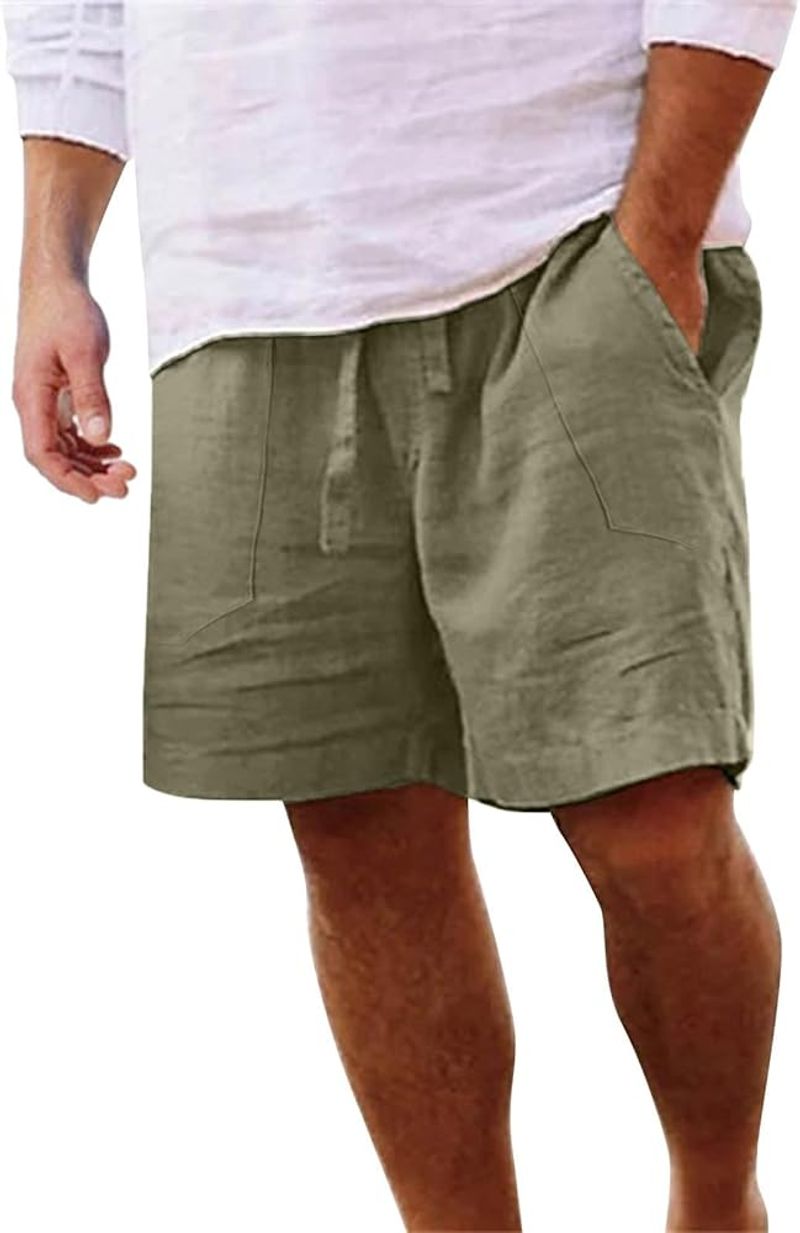 Drawstring Linen Shorts