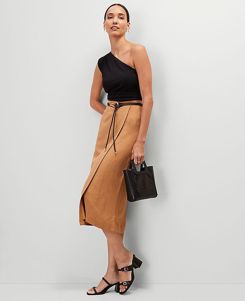 Linen Wrap Skirt