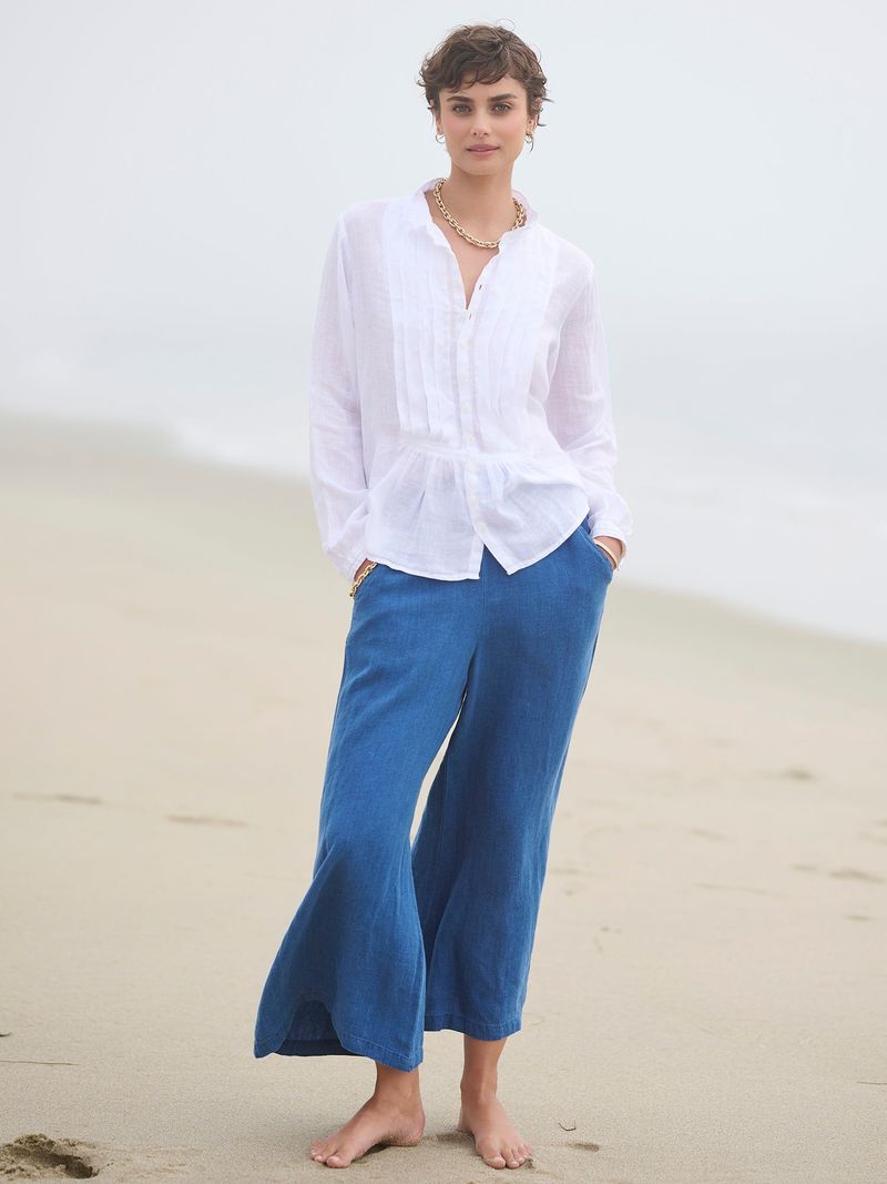Cropped Linen Pants