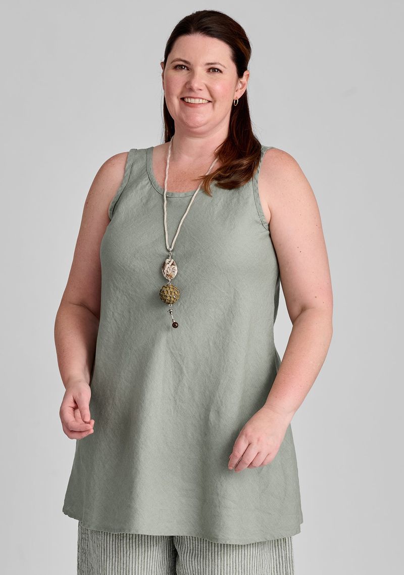 Sleeveless Linen Tunic