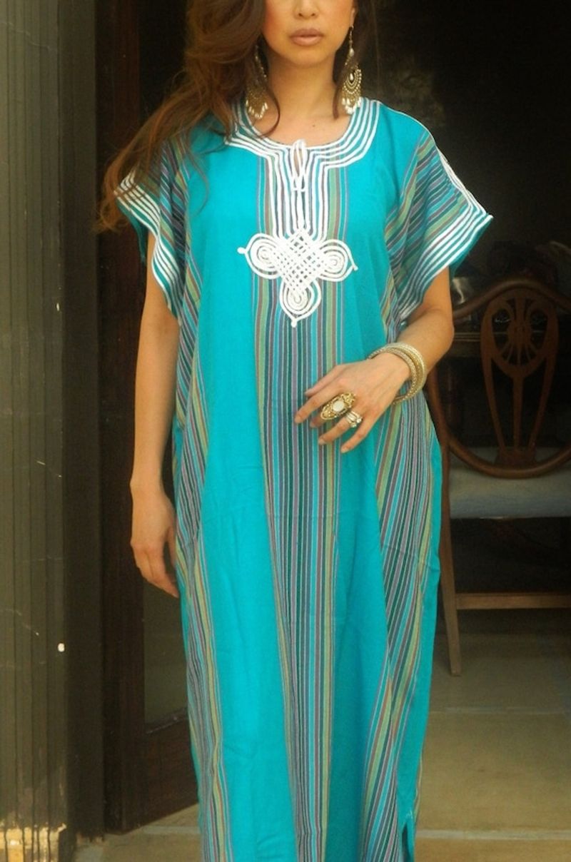 Turquoise Caftan Dress