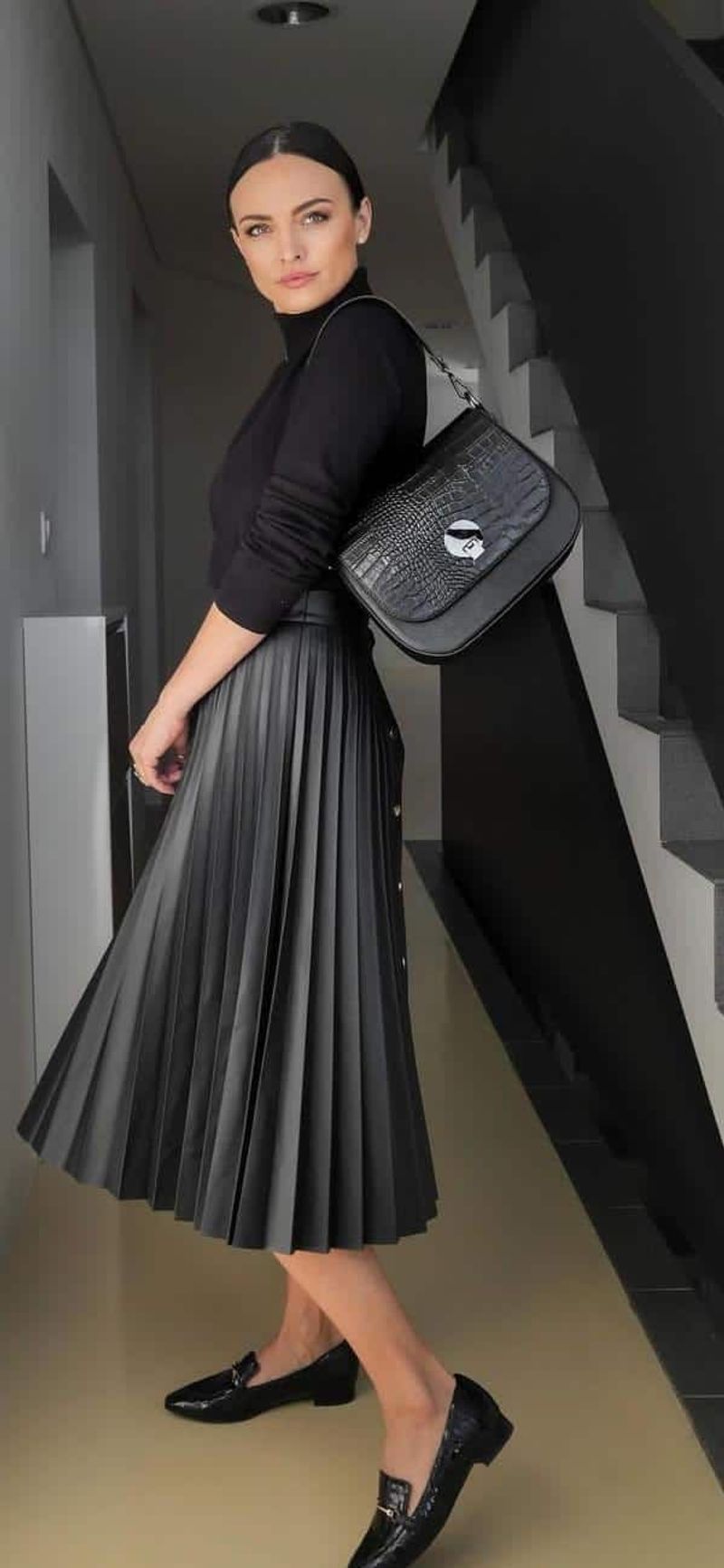Loafers with Pleated Skirts