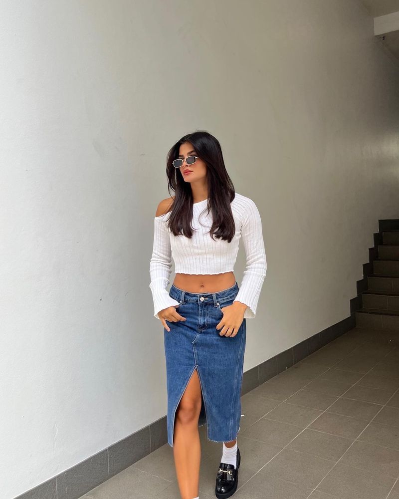 Loafers with Denim Skirts