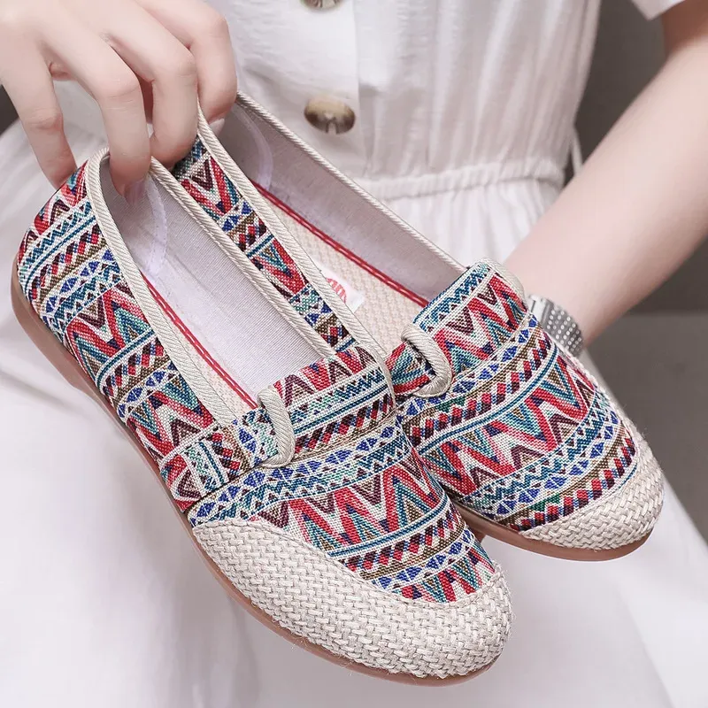 Printed Canvas Espadrilles