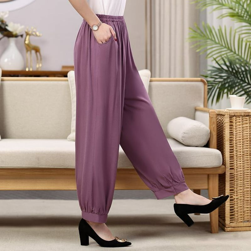 Silky Pull-On Palazzo Pants