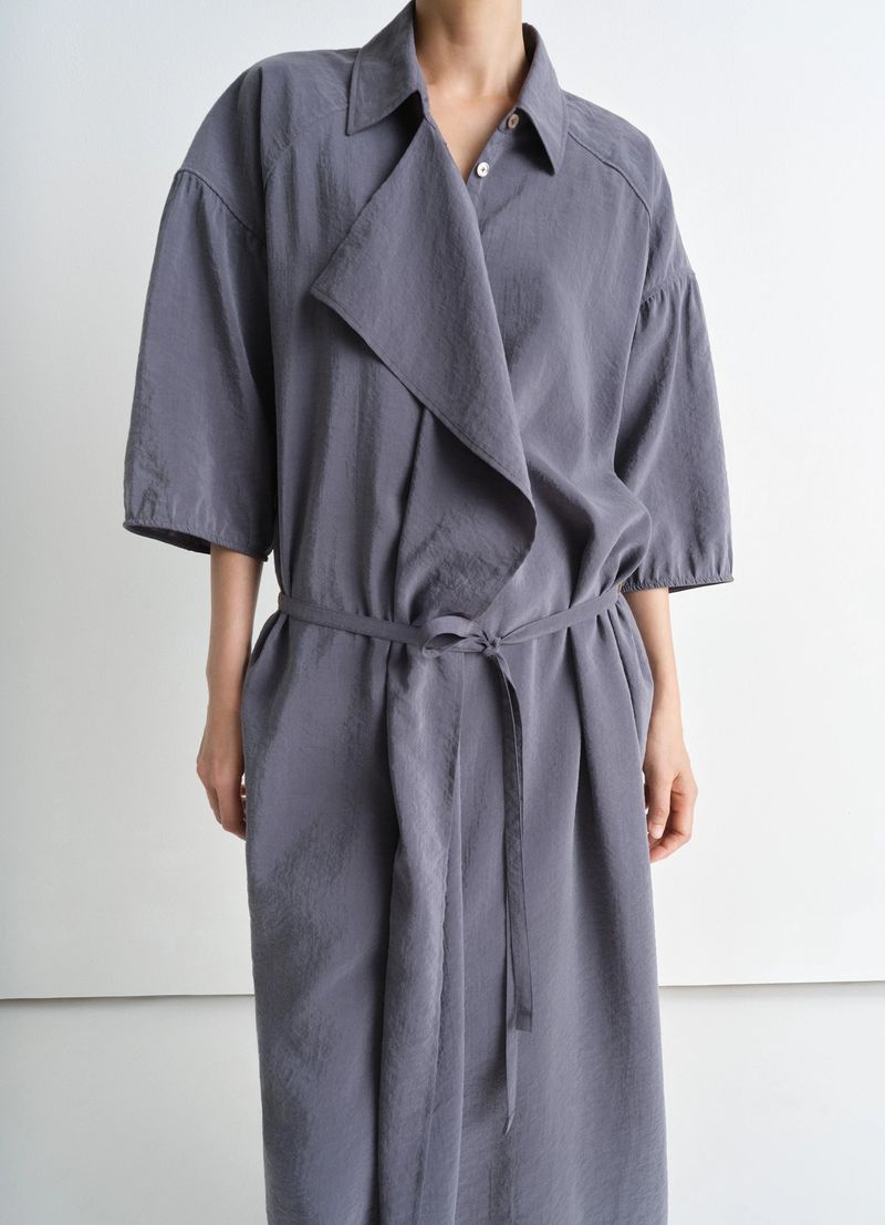 Architectural Linen Shirt Dress