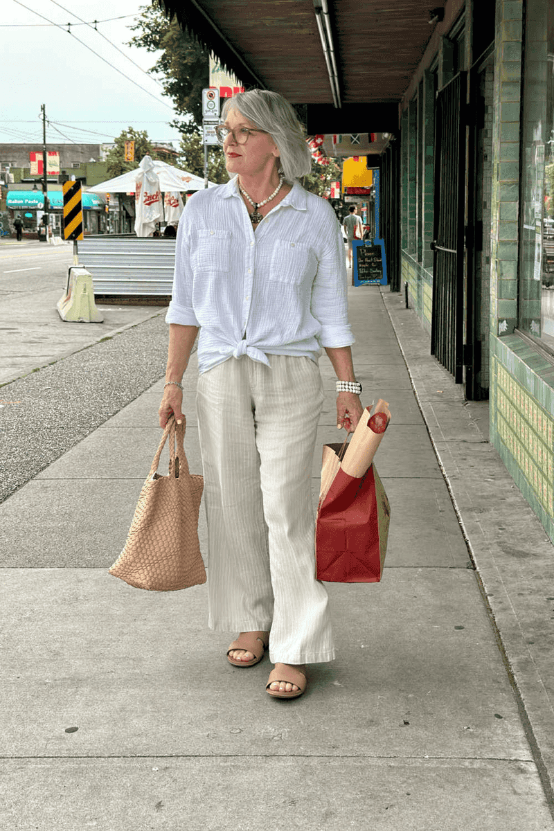 Linen Tunic Over Premium Stretch Pants