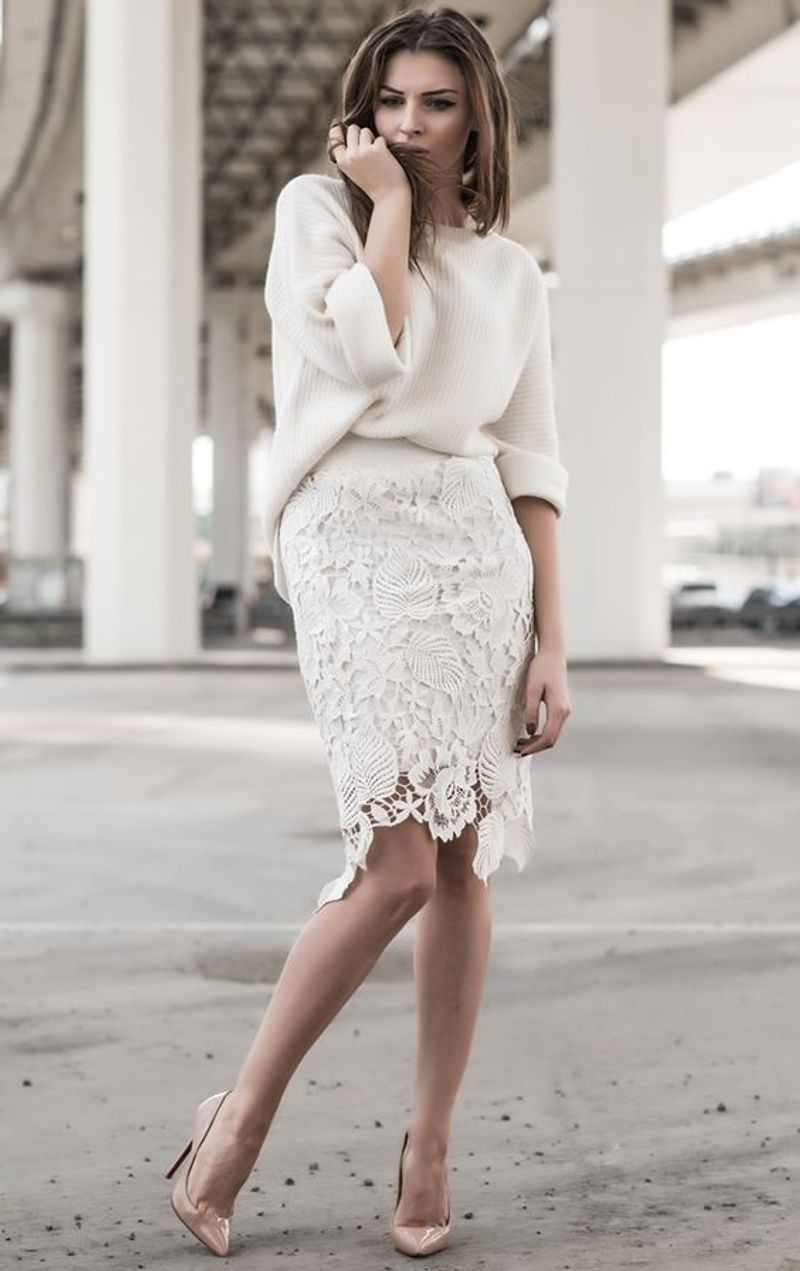 Pencil Skirt & Oversized Sweater