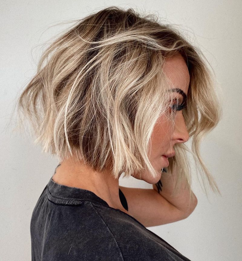 Chin-Length Bob with Textured Ends