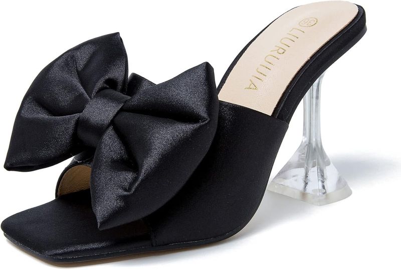 Satin Bow Mules