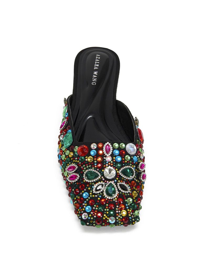 Colorful Embellished Mules
