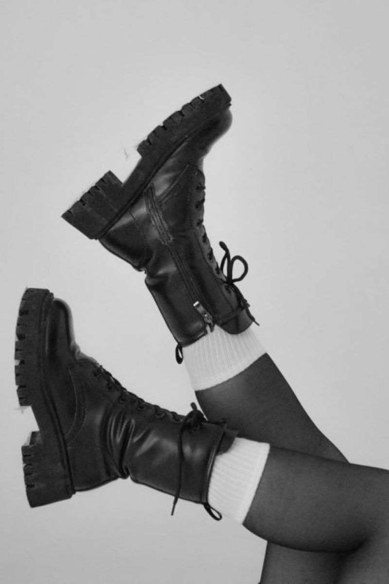 Chunky Black Boots