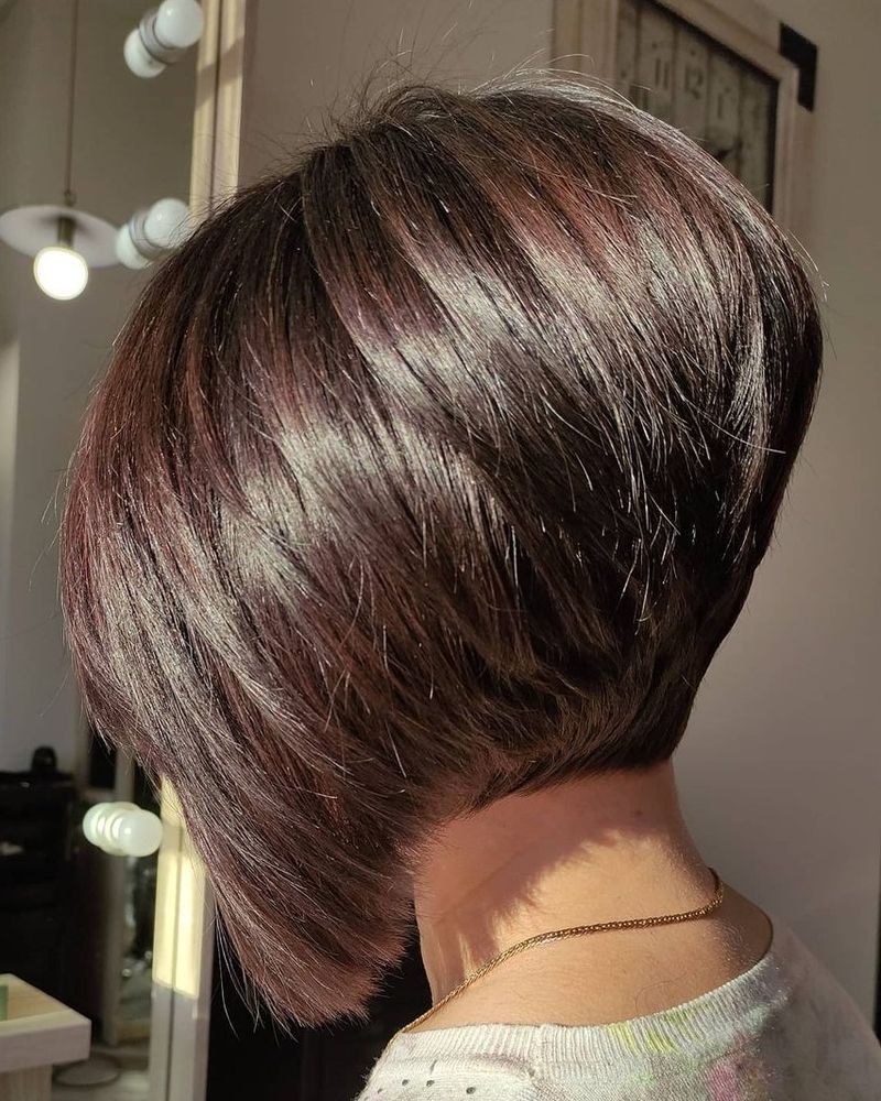 Dramatic Stacked Inverted Bob