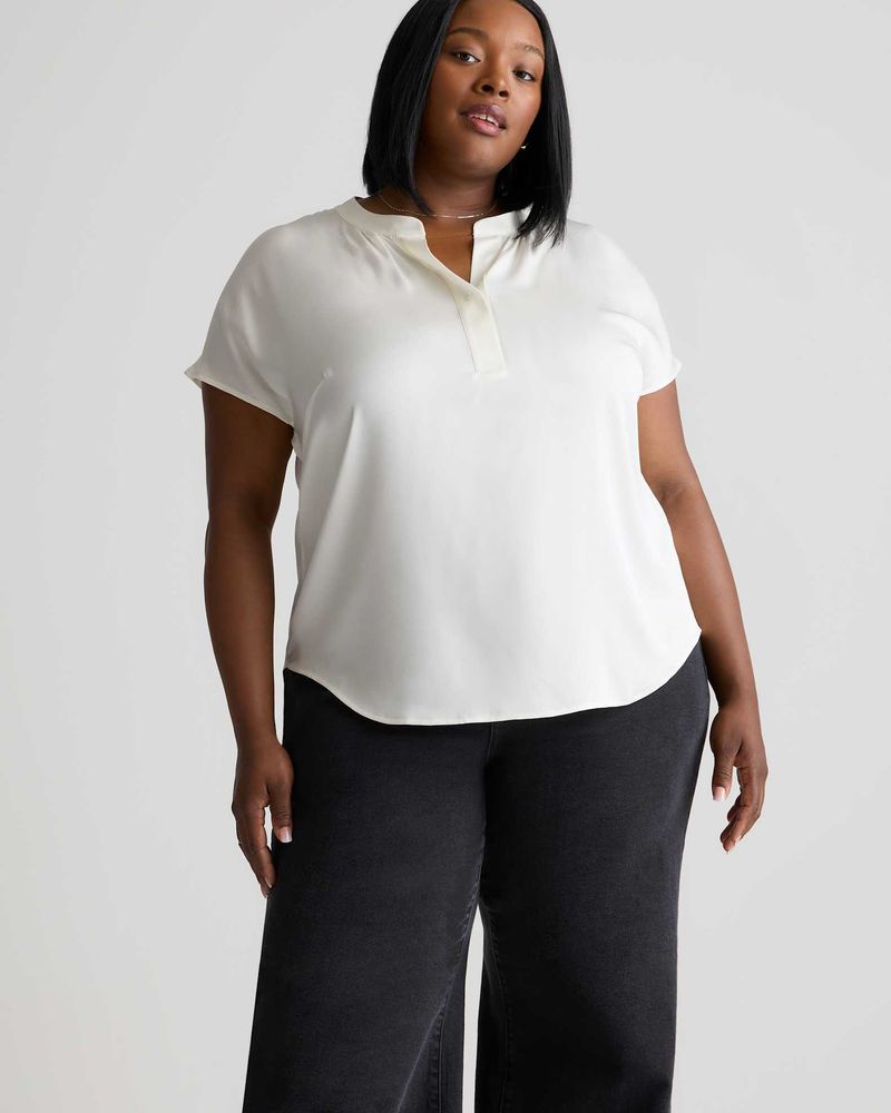 Cotton-Silk Blend Dolman Sleeve