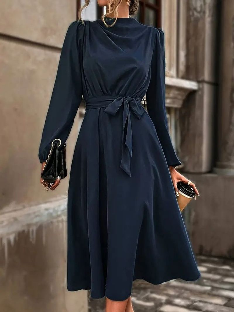 Mock-Neck Dresses for Elegant Coverage