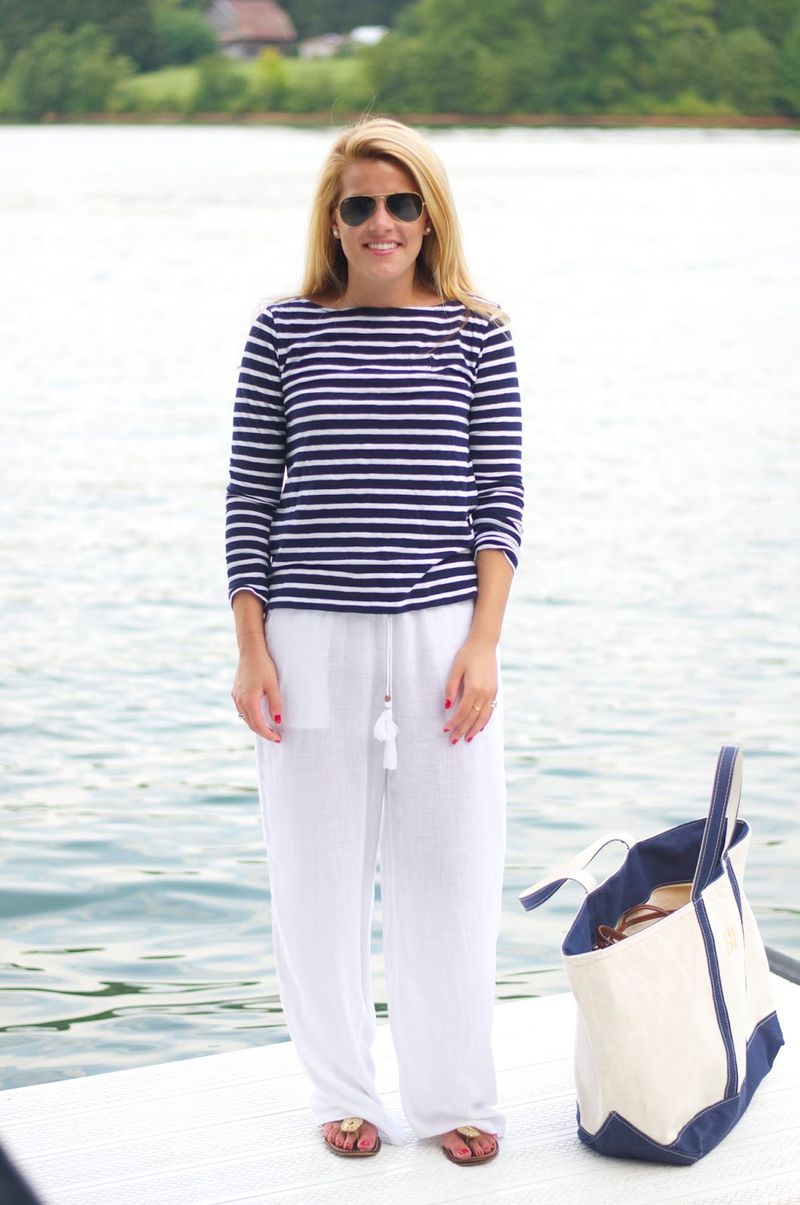 Linen Pants and Striped Top Perfection