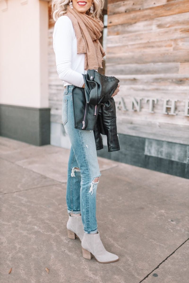 Straight-Leg Jeans and Ankle Boots