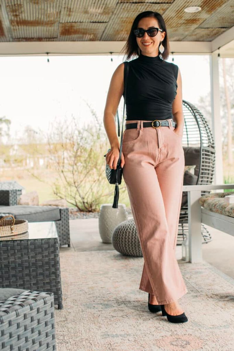 Tailored Cropped Pants with Statement Blouse