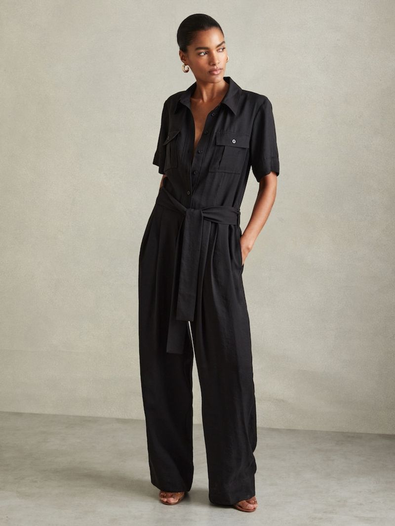 Rubber Flip-Flops with Utility Jumpsuits