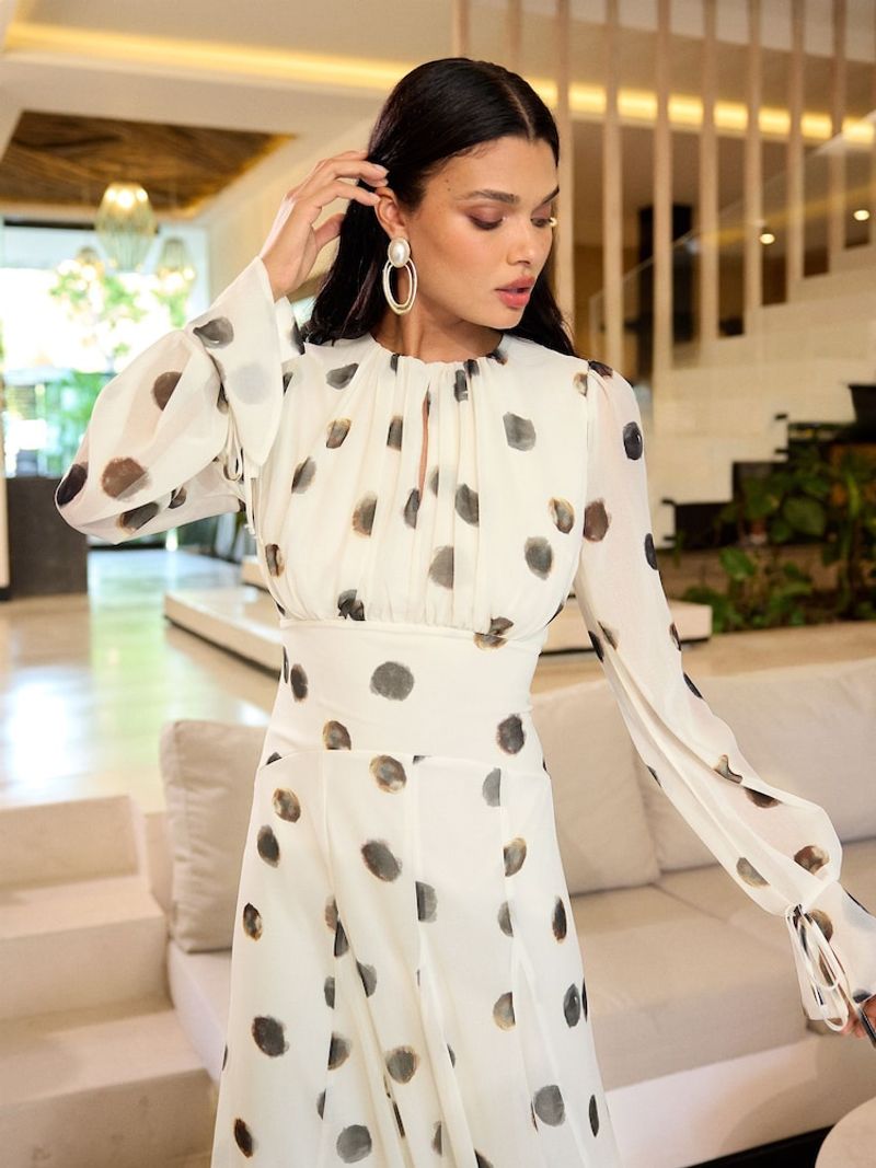 Playful Polka Dot Midi