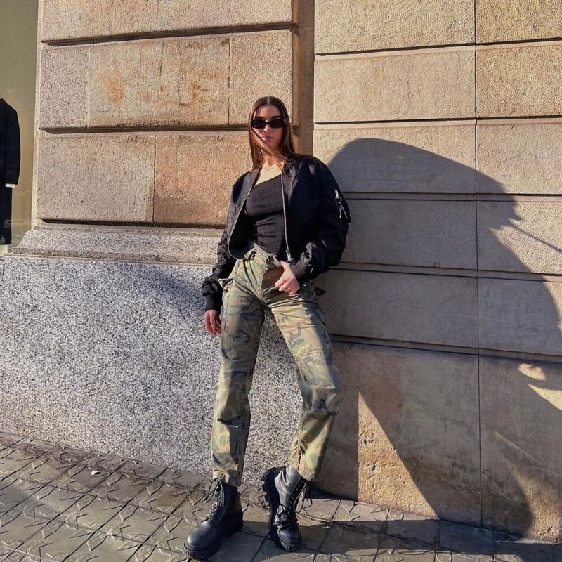 Combat Boots with Cargo Pants
