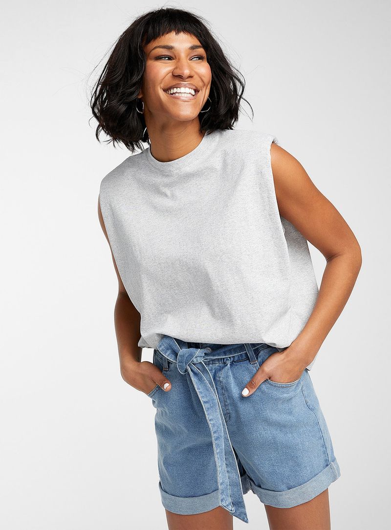Boxy Cropped Muscle Tees