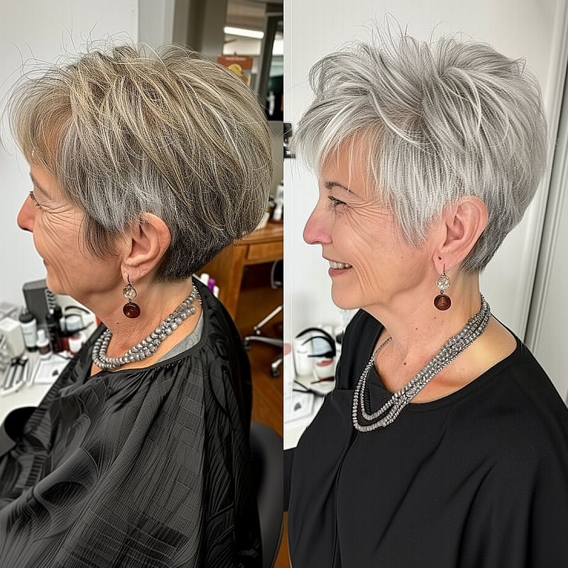 Short Textured Cut with Side Part