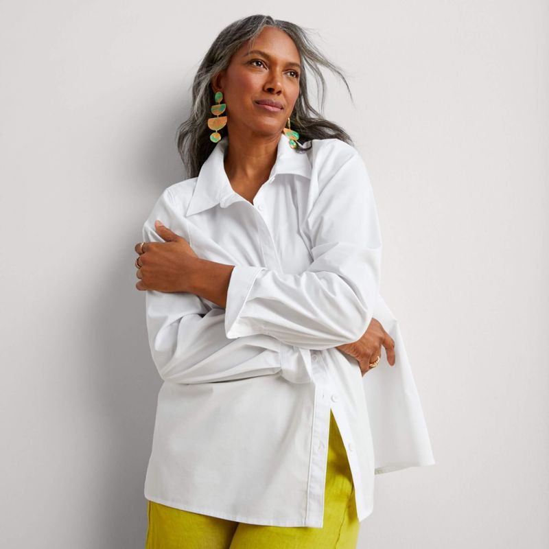 Oversized Cotton Button-Down