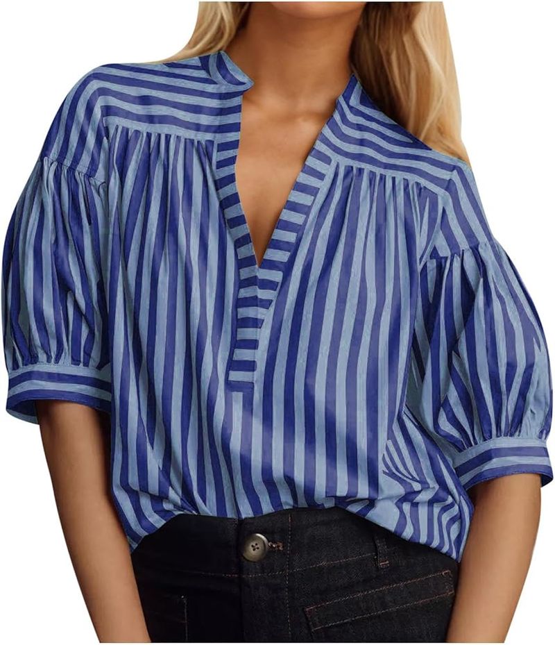 Vertical Striped Blouse