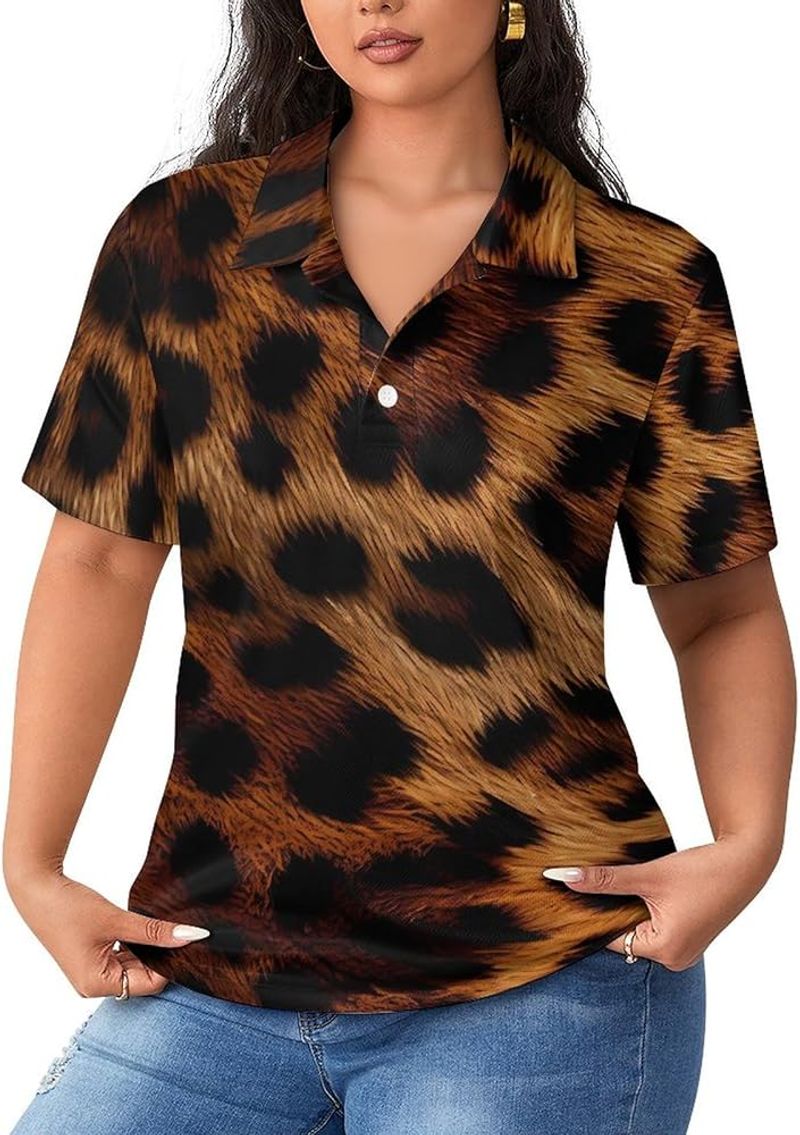 Playful Animal Print Polo