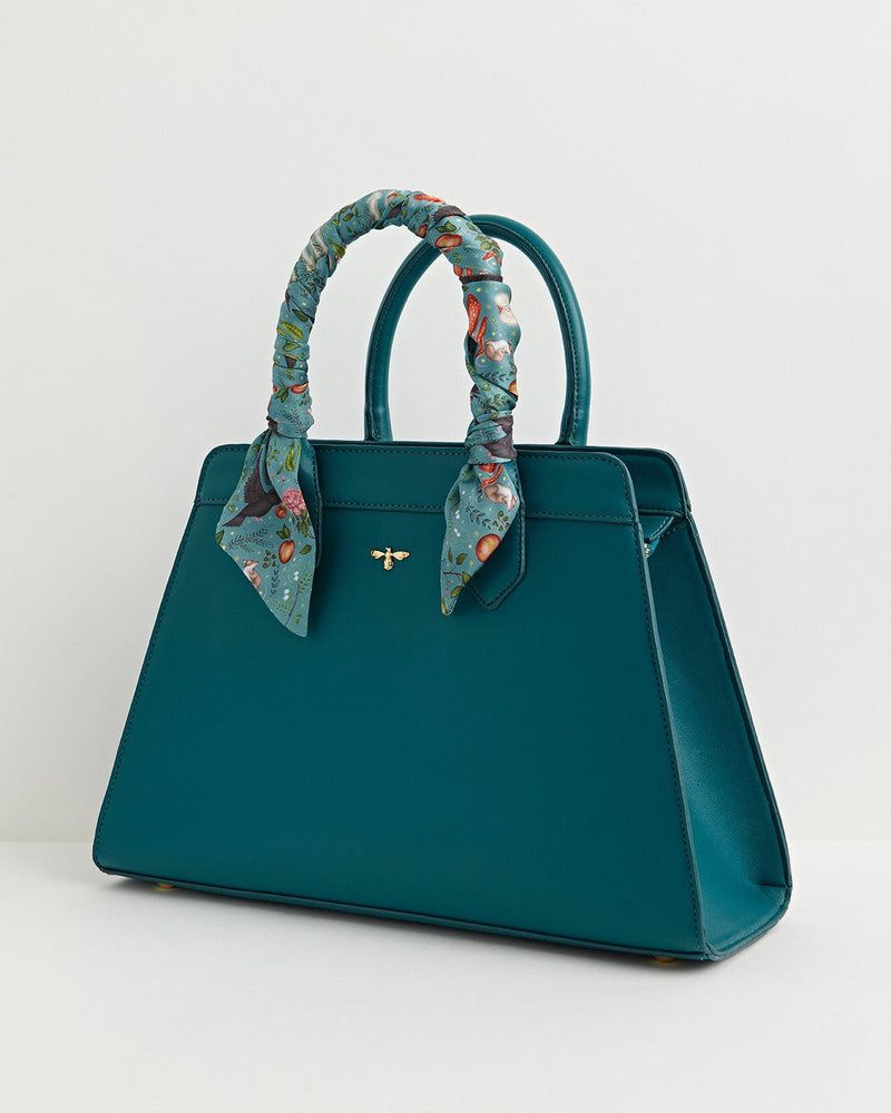 Teal Structured Handbag