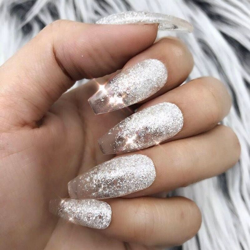 Silver Glitter Ombré