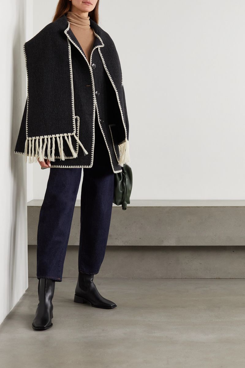 Scarf-Integrated Blazers