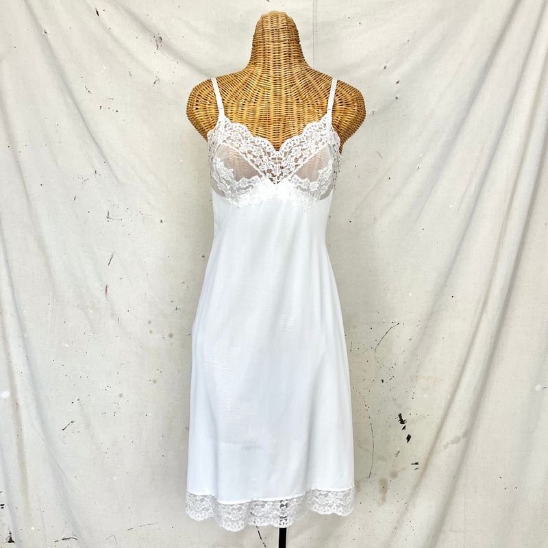 Crochet-Trim Slip Dress