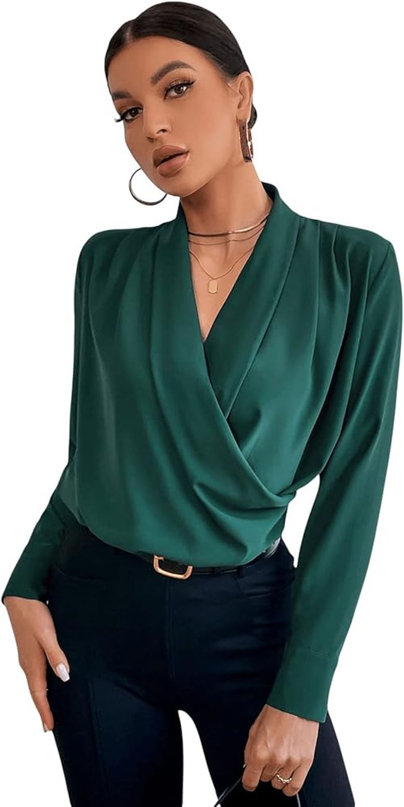 Silky Wrap Blouse