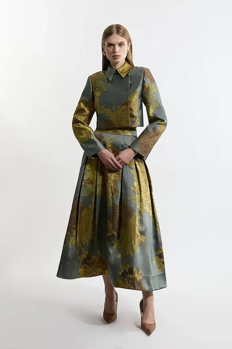 Cropped Jacquard Jackets