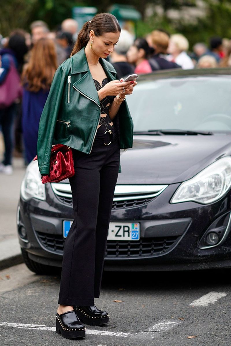 Forest Green Leather Jacket
