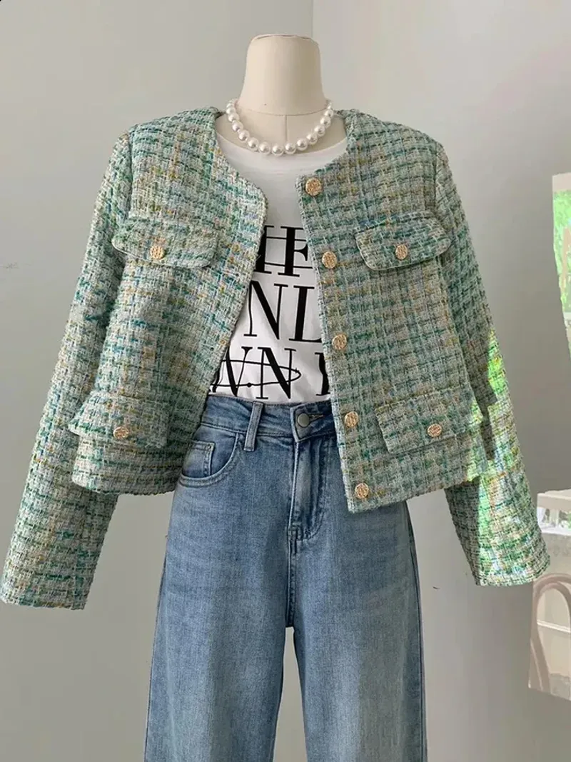 Mint Tweed Jacket with Jeans