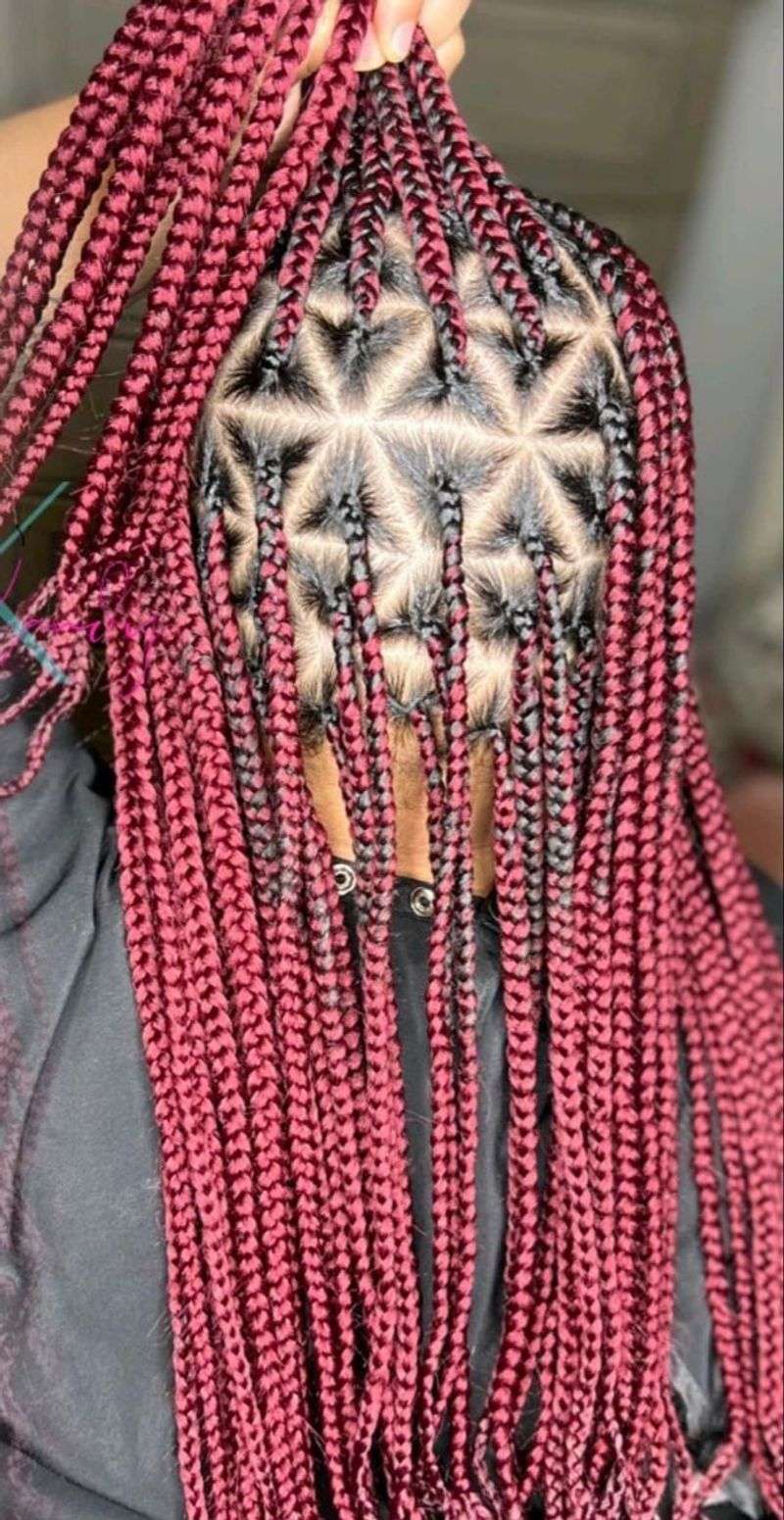 Geometric Part Box Braids