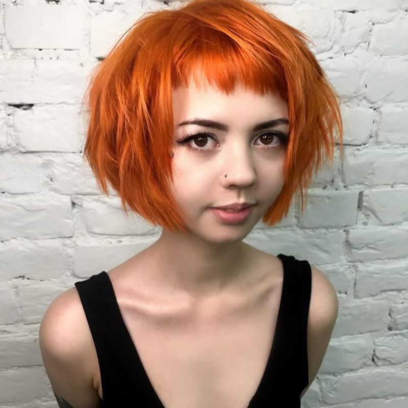 Bedhead Bob with Microbangs