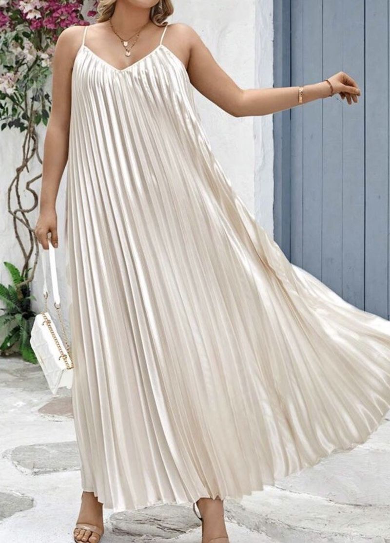 Pintuck Pleated Trapeze Dress