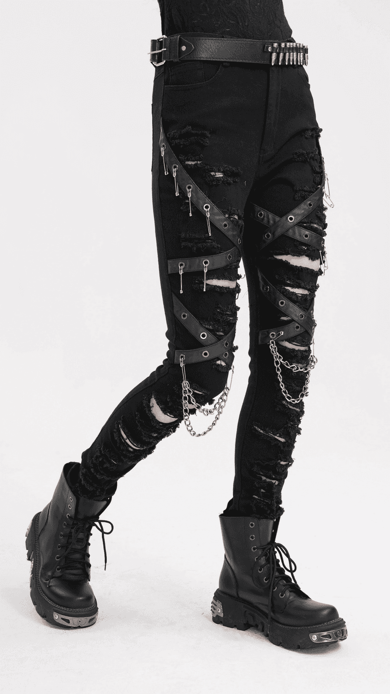 Jeans With Excessive Hardware