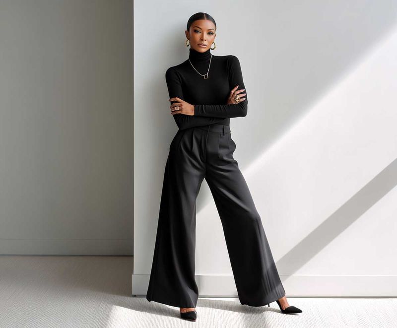 Tucked Turtlenecks Turn Heads