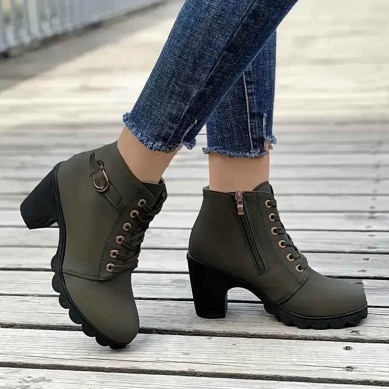 Ankle Boots with Low Heels