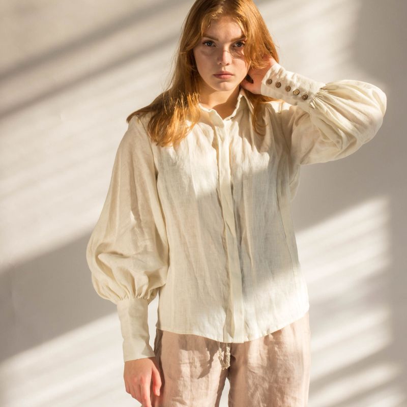 Puff-Sleeve Blouse